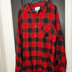Field & Stream Red and Black Flannel Men's Shirt